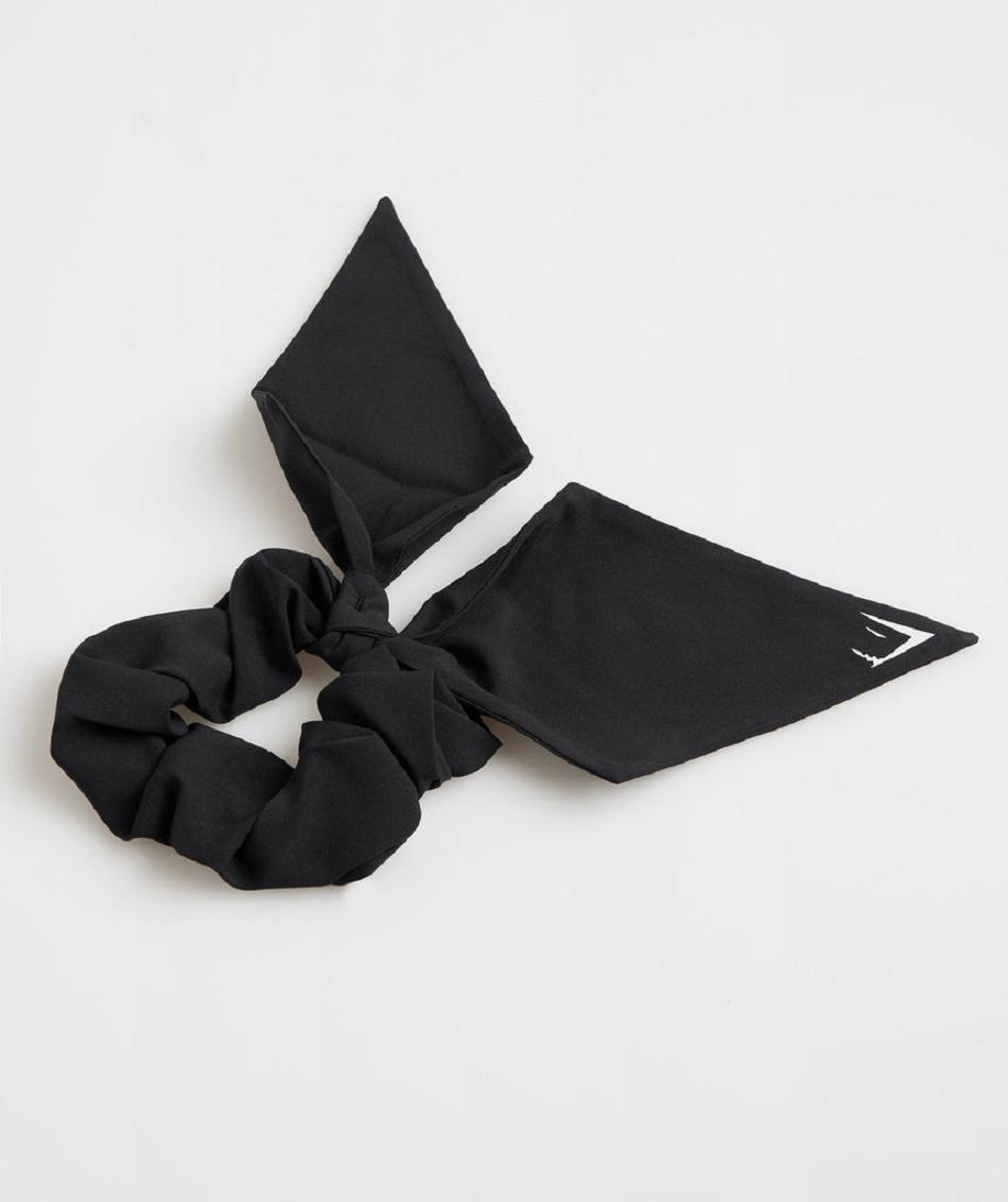 Gymshark Bow Scrunchie Accessories Šeširi Crne | HR 2066SGL